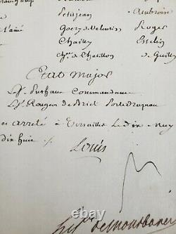Organization Letter Of Battalion 1778 Signed Louis (louis Xvi)