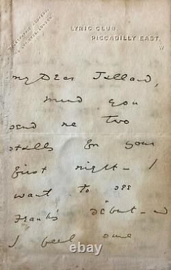Oscar Wilde Autograph Letter Signed