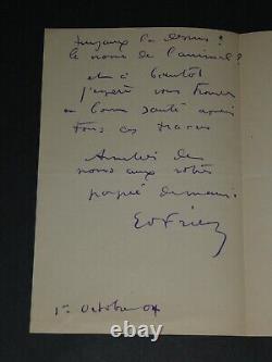 Othon FRIESZ Autographed Letter Signed to Louis Soullié 1904