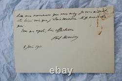 PAUL HERVIEU letters & handwritten signed cards