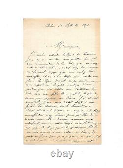 PRINCE IMPERIAL Adrien BIZOT / Autographed Letter Signed to the Prince Imperial