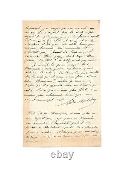 PRINCE IMPERIAL Adrien BIZOT / Autographed Letter Signed to the Prince Imperial