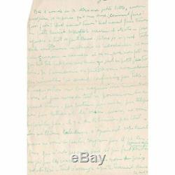 Pablo Neruda 7 Beautiful Letters Signed Autographs, Drawings And Collages