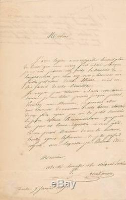 Painter Vincent Courdouan Autograph Letter Signed Toulon Orientalist