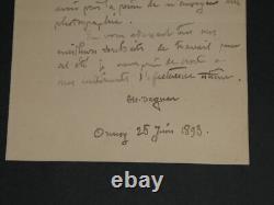 Pascal Dagnan-Bouveret, Painter – Signed Autograph Letter to Mr. Royer, Ormoy, 1893