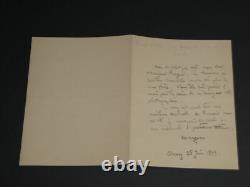 Pascal Dagnan-Bouveret, Painter – Signed Autograph Letter to Mr. Royer, Ormoy, 1893