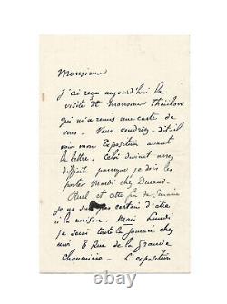 Paul GAUGUIN / Signed autograph letter / Exhibition of his paintings from Tahiti