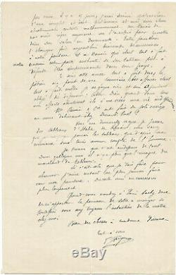 Paul Gauguin / Autograph Letter Signed By Camille Pissarro / Exhibition / Renoir