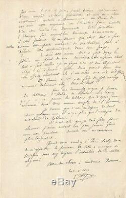 Paul Gauguin Autograph Letter Signed In Pissarro. Painting And Renoir. 1882