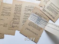 Paul Geraldy Bel Set Of Autograph Documents Signed Cards, Letters