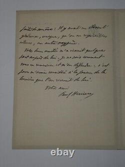 Paul HERVIEU SIGNED AUTOGRAPH LETTER TO Léon DAUDET Death of Alphonse Daudet 1898