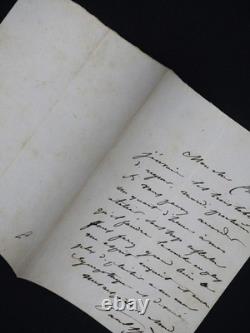 Paul HUET signed autograph letter