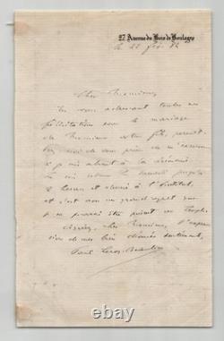 Paul Leroy Beaulieu Signed Autograph Letter 1882