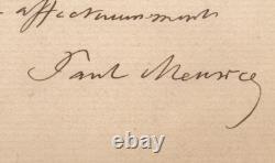 Paul Meurice Autographed Letter Signed Henri Demesse Press & Literature