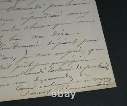 Paul Renouard Autographed Signed Letter, March 10, 1896