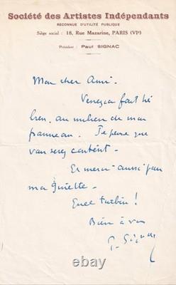 Paul SIGNAC Charming signed autograph letter Venice and his daughter Paul SIGNAC Charming signed autograph letter Venice and his daughter