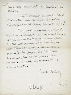 Paul SIGNAC Signed Autograph Letter