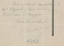Paul VERLAINE Autographed letter signed to publisher Savine, desire to write. 1890.