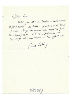 Paul Valery / Autograph Letter Signed / Catherine Pozzi / Vence / Poetry / Nice