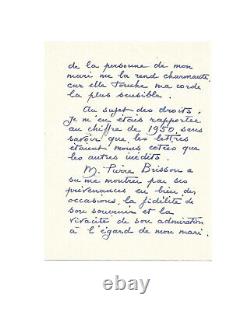 Paul Valéry / Autographed signed letter / Vintage print / Mistress / Gide