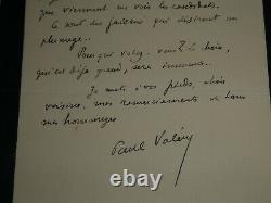 Paul Valery Humoristic Letter Autograph Signee Address A Sa Voisine
