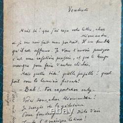 Paul Valéry, Letter In Autograph Rhymes Signed To Francis De Miomandre