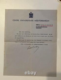 Paul Valéry, signed letter and its envelope 1935