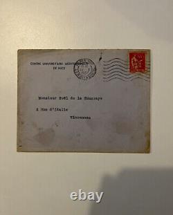 Paul Valéry, signed letter and its envelope 1935