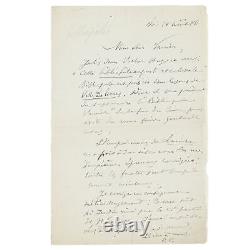 Paul Verlaine's amusing autographed letter signed to his publisher Léon Vanier