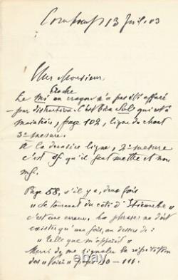 Paul d'IVRY Autographed letter signed AND handwritten manuscript page with three staves