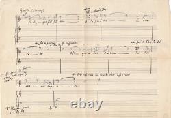 Paul d'IVRY Autographed letter signed AND handwritten manuscript page with three staves