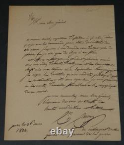 Philibert Curial Autographed Letter Signed to Charles Yves Coëtlosquet 1824
