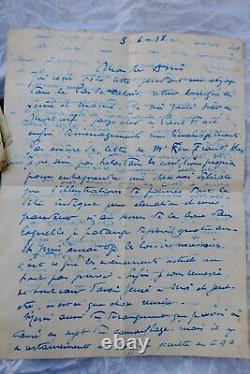 Picart Ledoux beautiful signed autograph letter June 3, 1918