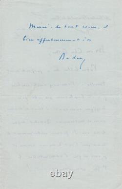 Pierre Bodereau Signed Autograph Letter To Armand Schiller