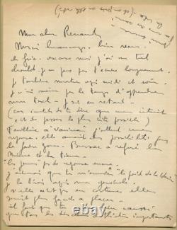 Pierre Brasseur (1905-1972) Rare actor signed autograph letter 2 pages