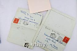 Pierre Brossolette autographed letters signed + card