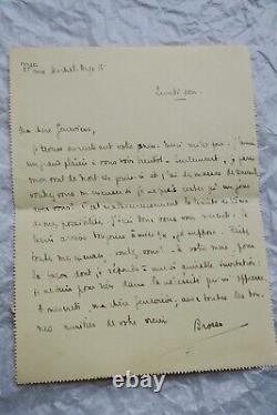 Pierre Brossolette handwritten and signed autograph letter