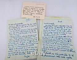 Pierre Brossolette signed autograph letters + card