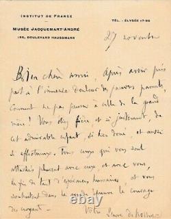 Pierre DE NOLHAC Autographed letter signed to Julia DAUDET Rare content