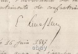 Pierre Émile Levasseur Autograph letter signed to Risler Social Economy 1887