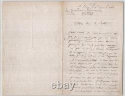 Pierre Jules Hetzel Autographed Letter Signed ANGER vs DENTU / EDMOND ABOUT 1861
