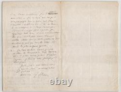 Pierre Jules Hetzel Signed Autograph Letter: Anger vs. Dentu / Edmond About, 1861