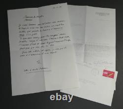 Pierre Lecuire autograph letter signed and signed reply from De Vilmorin, 1973
