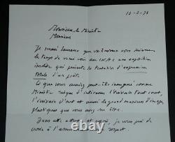Pierre Lecuire autograph letter signed and signed reply from De Vilmorin, 1973