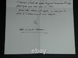 Pierre Lecuire autograph letter signed and signed reply from De Vilmorin, 1973