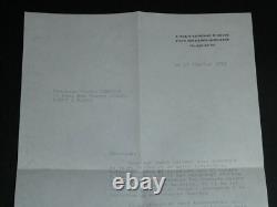 Pierre Lecuire autograph letter signed and signed reply from De Vilmorin, 1973