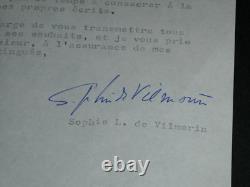 Pierre Lecuire autograph letter signed and signed reply from De Vilmorin, 1973