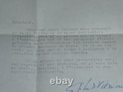 Pierre Lecuire autograph letter signed and signed reply from De Vilmorin, 1973