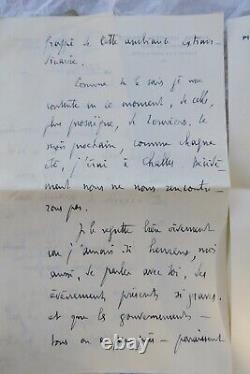 Pierre Mandès France beautiful autographed letter signed 31/07/1931