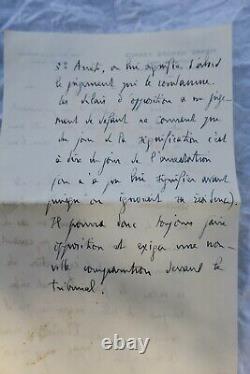 Pierre Mandès France beautiful autographed letter signed 31/07/1931